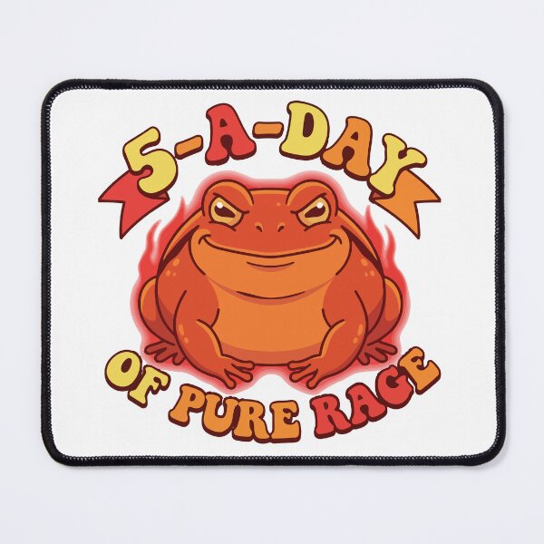 Item preview, Five A Day Of Pure Rage Tomato Frog Humor designed and sold by Petzzz.