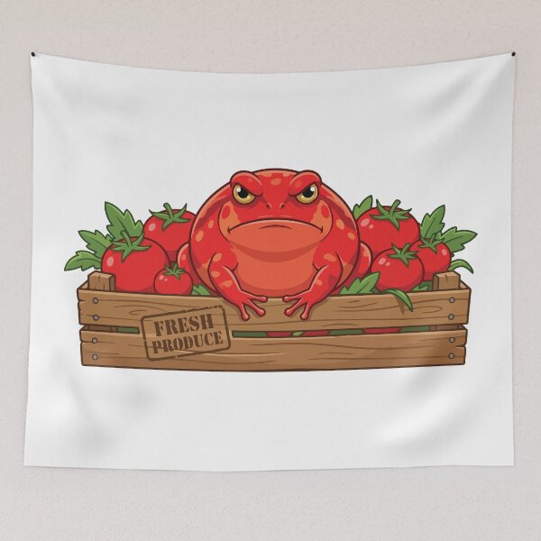 Item preview, Market Imposter Angry Red Tomato Frog designed and sold by Petzzz.