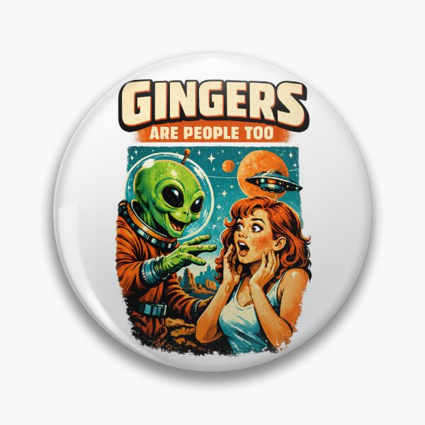 Item preview, Gingers Are People Too - Retro Alien Encounter designed and sold by TomoMadeIt.