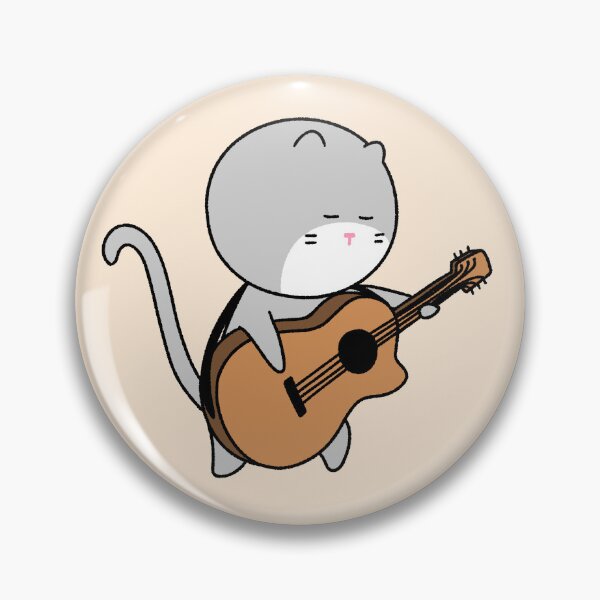 Item preview, Cute Cartoon Cat Playing Acoustic Guitar designed and sold by ubborn.