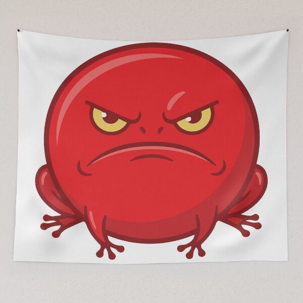 Item preview, Spicy Meatball Round Angry Tomato Frog designed and sold by Petzzz.