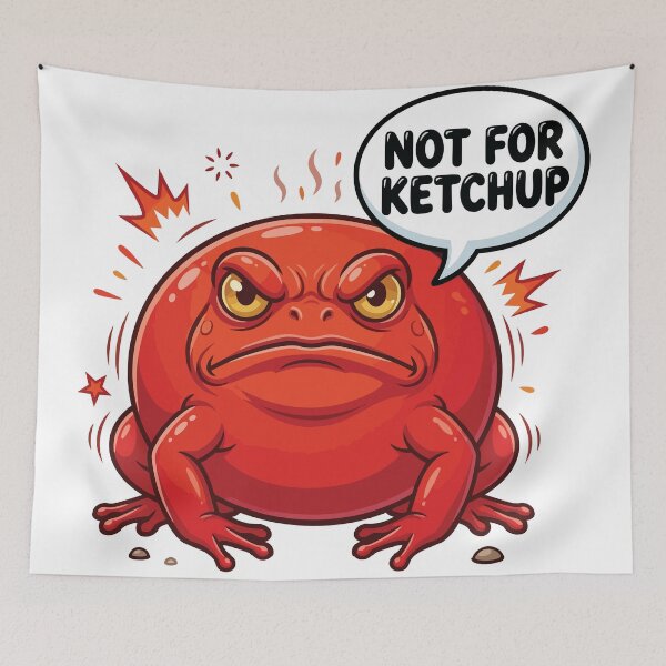 Item preview, Not For Ketchup Angry Tomato Frog Warning designed and sold by Petzzz.