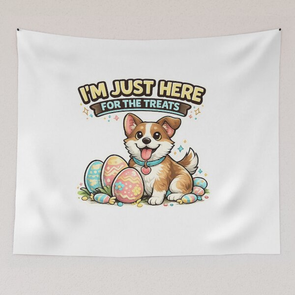 Item preview, I’m Just Here for the Treats Funny Easter Dog Design designed and sold by StyleLap.
