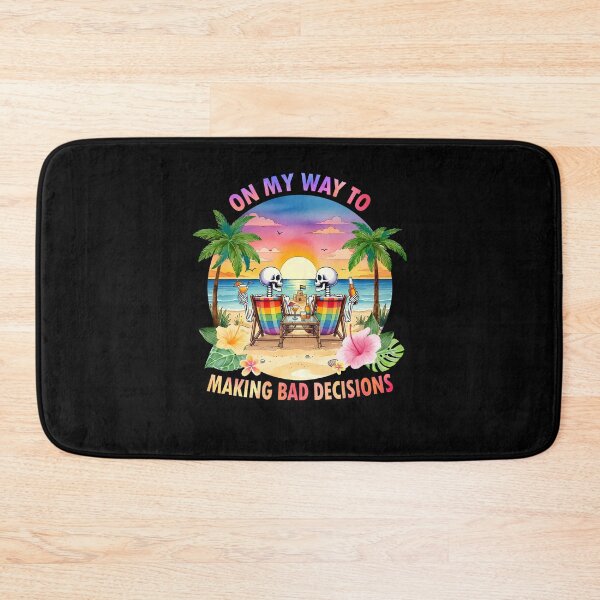 Item preview, On My Way To Making Bad Decisions LGBT Skeleton Couples Summer Beach designed and sold by issan-exe.