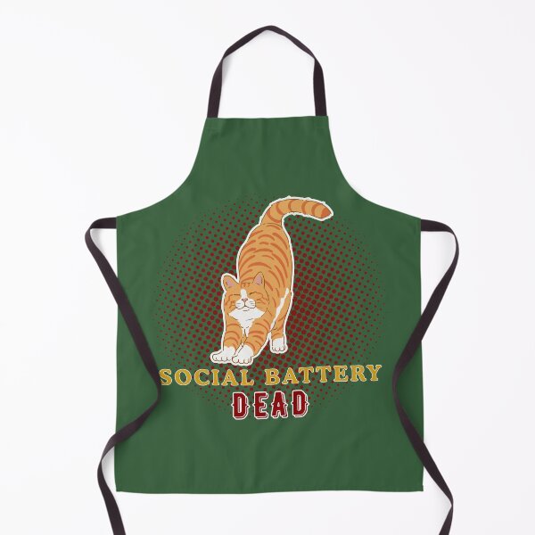 Item preview, Social Battery Dead Cat | Funny Introvert Cat Meme Vintage Design designed and sold by Negisandeep studio.