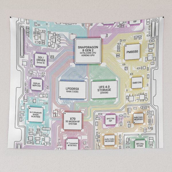 Item preview, Mobile phone electronic circuit board  designed and sold by Rhu Creations.