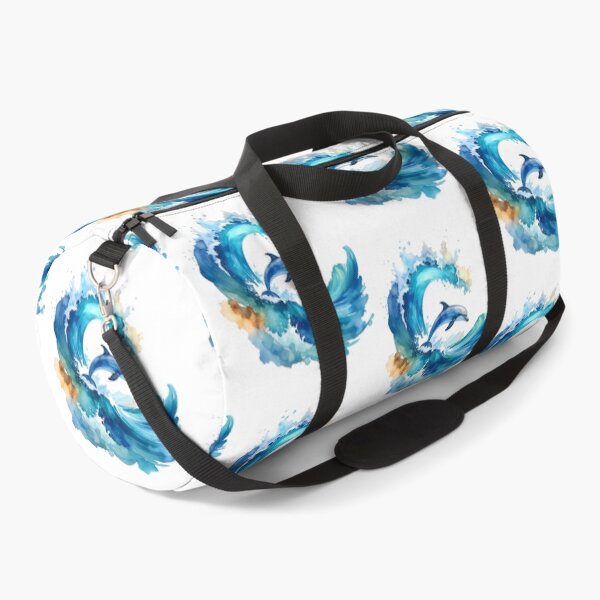 Item preview, Surfer, dolphin with wave in watercolor designed and sold by LiskoDesign.