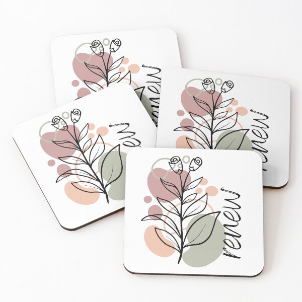 Item preview, Renew Botanical Line Art - Minimalist Faith Decor designed and sold by MSDesignHaus.