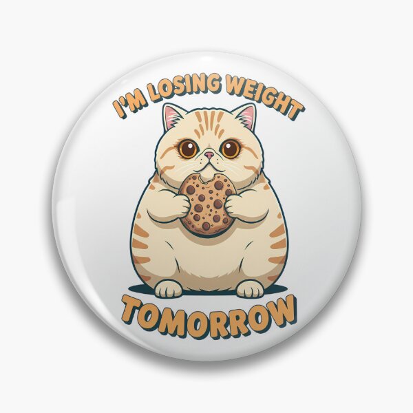 Item preview, I’ll Lose Weight Tomorrow – Funny Cat Cookie Diet Design designed and sold by Art-Arcade6.