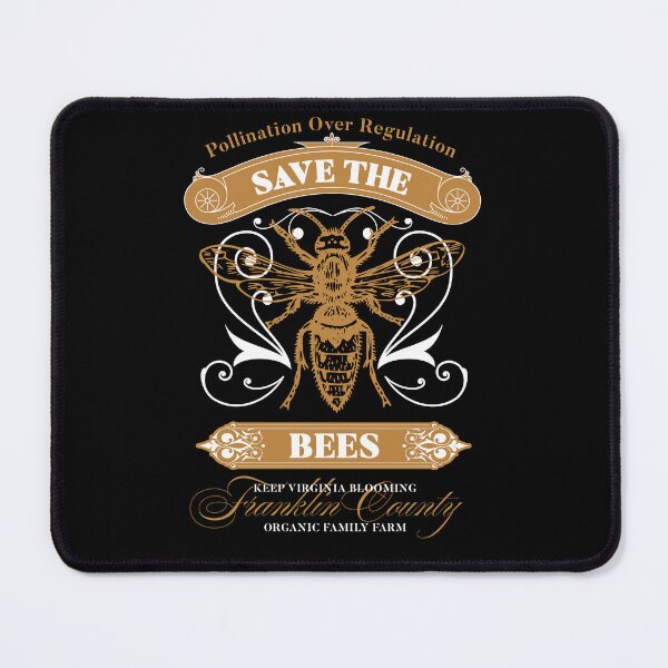 Item preview, Virginia Franklin County Vintage Gardening Honeybees Support Graphic // V1 Black designed and sold by 3rd Eye Perceptions.