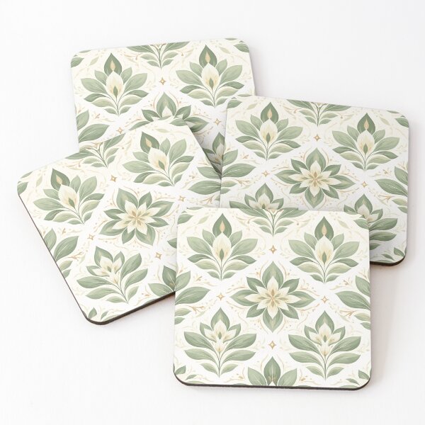 Item preview, Sage Green Biophilic Geometric Botanical Pattern designed and sold by OpenDreamArts.