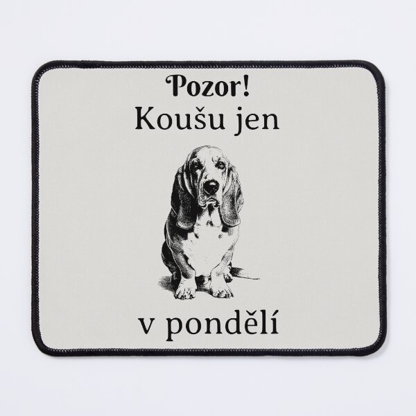 Item preview, Pozor Kousu Jen Monday Basset Hound designed and sold by RPrintPulse.