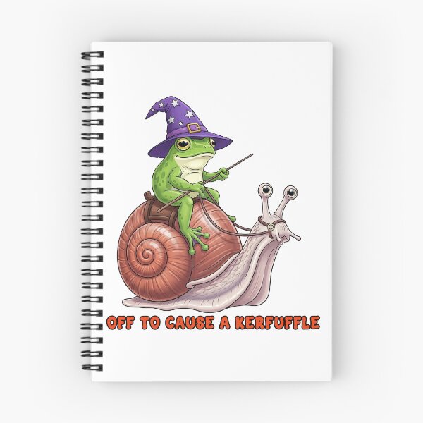 Item preview, Off To Cause A Kerfuffle Snail Riding Wizard Frog designed and sold by TeeARTHY.