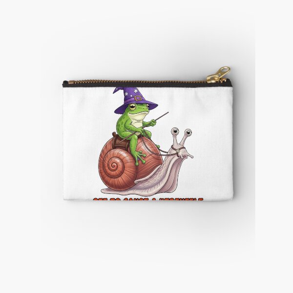 Item preview, Off To Cause A Kerfuffle Snail Riding Wizard Frog designed and sold by TeeARTHY.