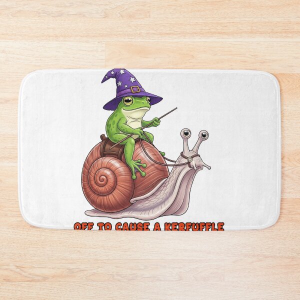 Item preview, Off To Cause A Kerfuffle Snail Riding Wizard Frog designed and sold by TeeARTHY.