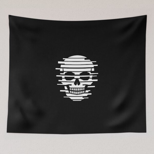 Item preview, Minimal Glitch Skull T-Shirt – Clean Cyber Streetwear Design designed and sold by quietvisualsco.