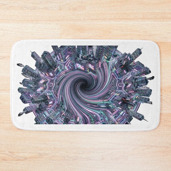 Item preview, Neo Tokyo skyline pulled into a central gravitational vortex designed and sold by PixelNest40.