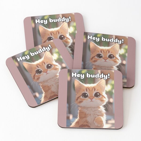 Item preview, Cute Tabby Kitten - "Hey Buddy!" designed and sold by HALYNA070824.