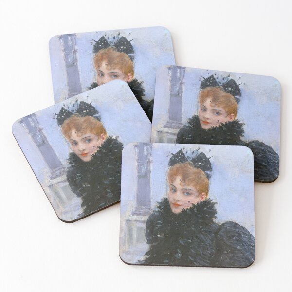 Item preview, (Detail) Parisian woman at Place de la Concorde – Jean Béraud, 1885 designed and sold by L'Atelier 1888.