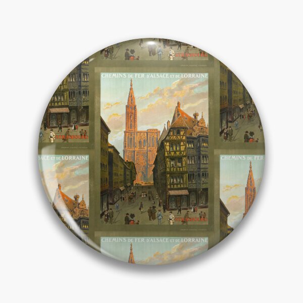 Item preview, Vintage Strasbourg Travel Poster | Gothic Strasbourg Cathedral Art | Art Nouveau Chemins de Fer d'Alsace et de Lorraine Print designed and sold by artofuniverse.