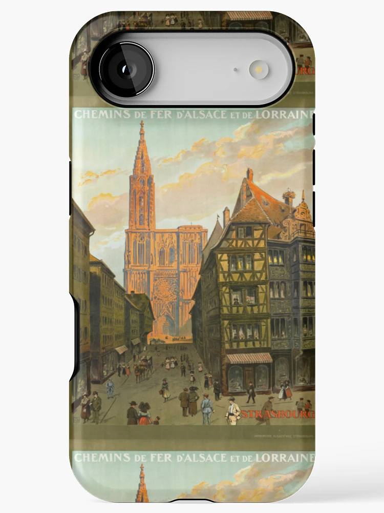 Vintage Strasbourg Travel Poster | Gothic Strasbourg Cathedral Art