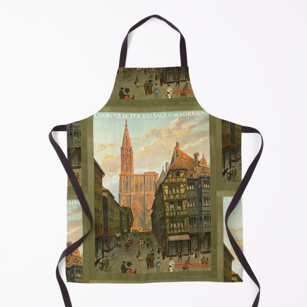 Item preview, Vintage Strasbourg Travel Poster | Gothic Strasbourg Cathedral Art | Art Nouveau Chemins de Fer d'Alsace et de Lorraine Print designed and sold by artofuniverse.