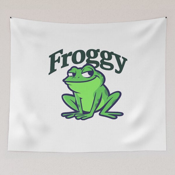 Item preview, FROGGY – Cheeky Meme Frog Statement Shirt / Doggy Frog designed and sold by Lineforge by BehrfectMoments.