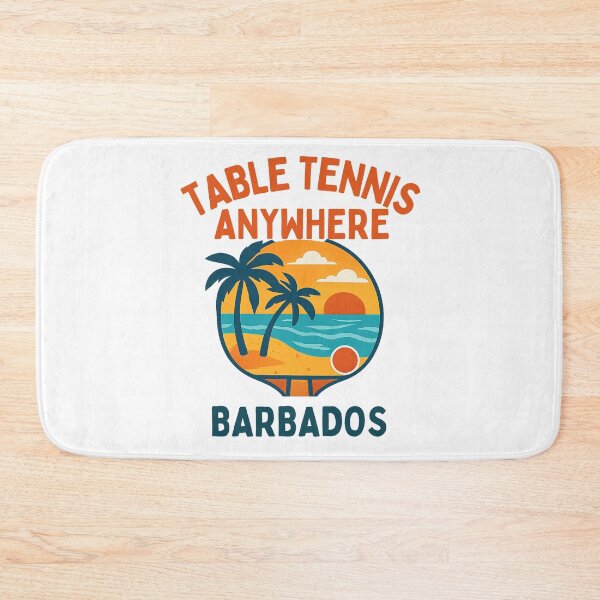 Item preview, Barbados Table Tennis Anywhere Tropical Sunset Paddle Caribbean T-Shirt designed and sold by OhMyPingCo.