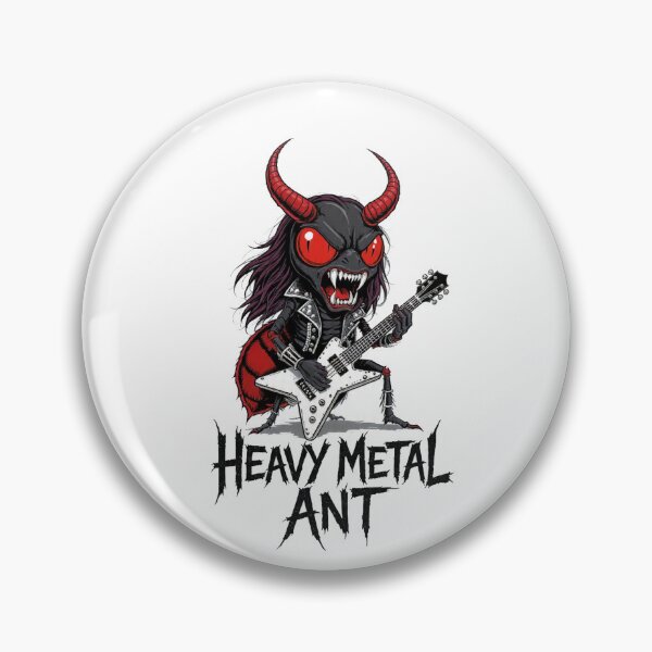 Item preview, Heavy Metal Ant - Rocker Insect with Horns & Guitar designed and sold by NexKris.
