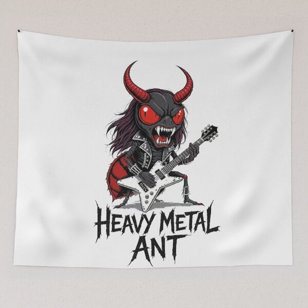 Item preview, Heavy Metal Ant - Rocker Insect with Horns & Guitar designed and sold by NexKris.