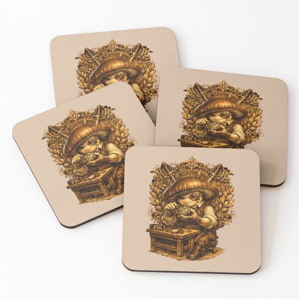 Item preview, Victorian Mushroom Watchmaker – Intricate Vintage Clockwork Illustration designed and sold by Rawecz Studio.