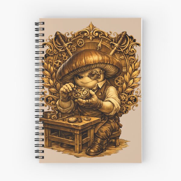 Item preview, Victorian Mushroom Watchmaker – Intricate Vintage Clockwork Illustration designed and sold by Rawecz Studio.