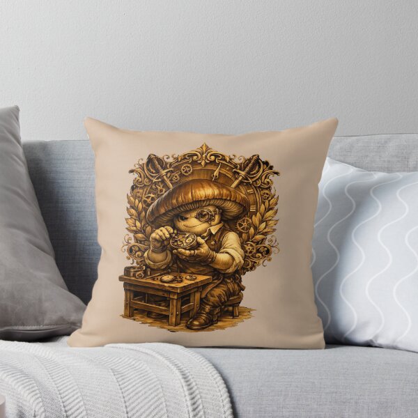 Item preview, Victorian Mushroom Watchmaker – Intricate Vintage Clockwork Illustration designed and sold by Rawecz Studio.