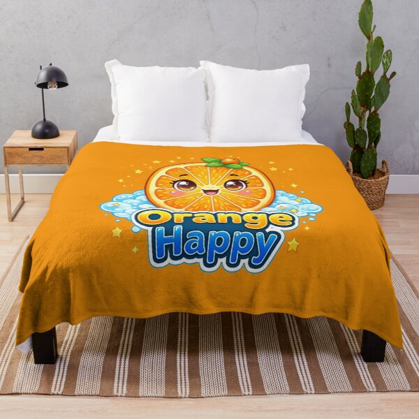 Artikelvorschau, Orange Happy – Orange kawaii happy | Niedliches Happy Orange Kawaii Design entworfen und verkauft von apanoracar.