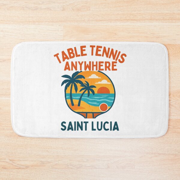 Item preview, Saint Lucia Table Tennis Anywhere Tropical Sunset Paddle Caribbean T-Shirt designed and sold by OhMyPingCo.