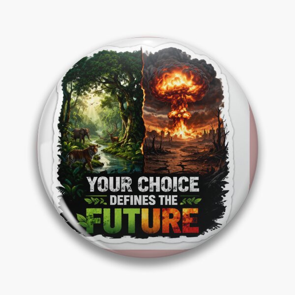 Item preview, Your Choice Defines The Future – Save Jungle vs Nuclear War Sticker designed and sold by waghrahul9975.