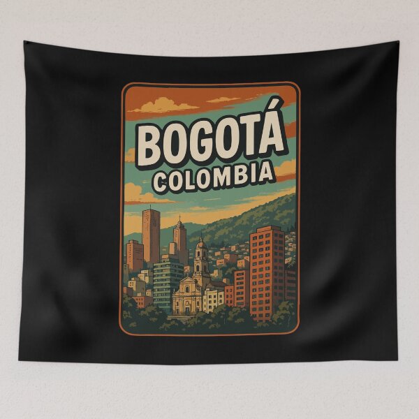 Item preview, Bogotá Colombia Retro Vintage Travel designed and sold by TomFrontierArt.