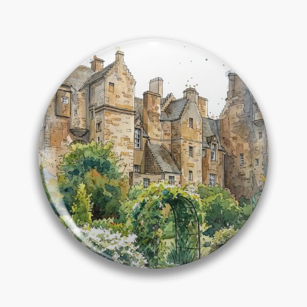 Item preview, Watercolour illustration of Kellie Castle, Fife, Scotland designed and sold by davidelder.