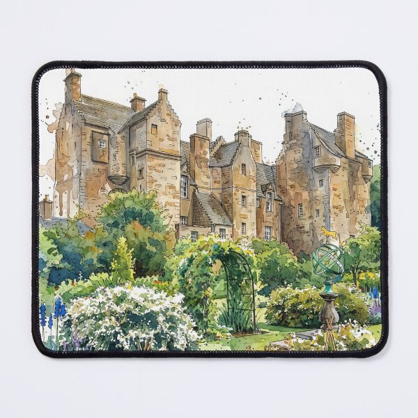 Item preview, Watercolour illustration of Kellie Castle, Fife, Scotland designed and sold by davidelder.