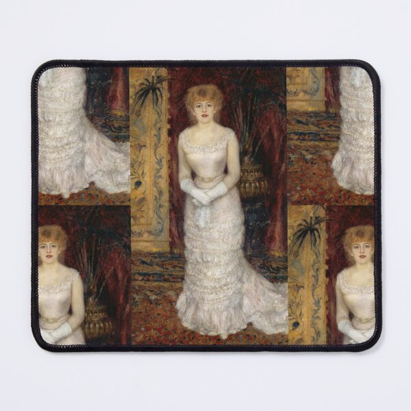 Item preview, Portrait of Actress Jeanna Samary by Pierre-Auguste Renoir: Belle Époque art print designed and sold by artofuniverse.