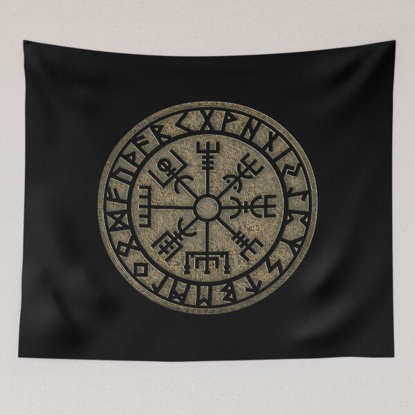 Item preview, Vegvisir Viking Compass Norse Symbol Protection Nordic Vikings designed and sold by StevieRattell.