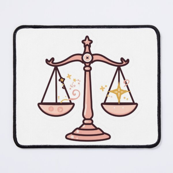Item preview, Libra Scales Balance Air Sign Zodiac Justice Sticker designed and sold by NeonNerdStudio.