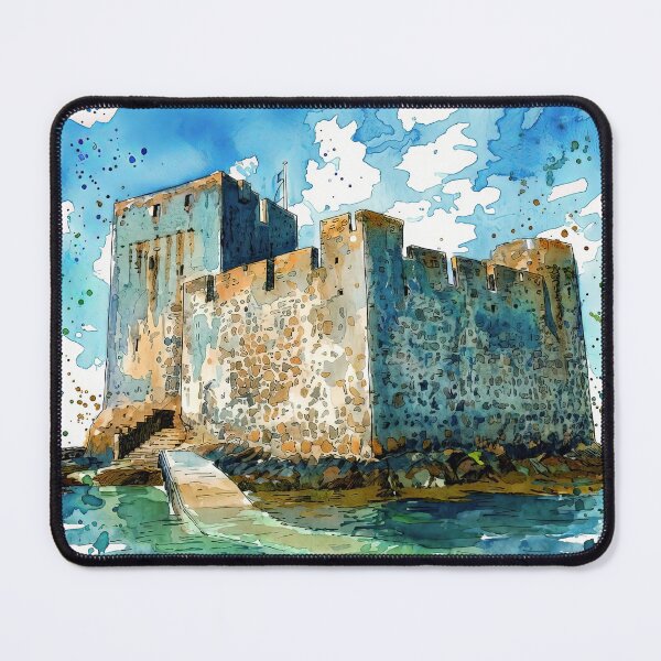 Item preview, Watercolour illustration of Kisimul Castle, Isle of Barra Scotland designed and sold by davidelder.