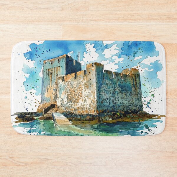 Item preview, Watercolour illustration of Kisimul Castle, Isle of Barra Scotland designed and sold by davidelder.