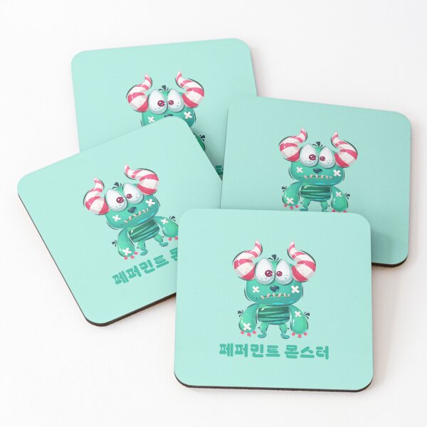 Item preview, Green Peppermint Monster Korean designed and sold by DJCartoonDesigns.