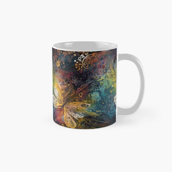 Item preview, Effervescent Flight: Rainbow Calligraphic Butterfly Abstract, Dark designed and sold by pinkal.