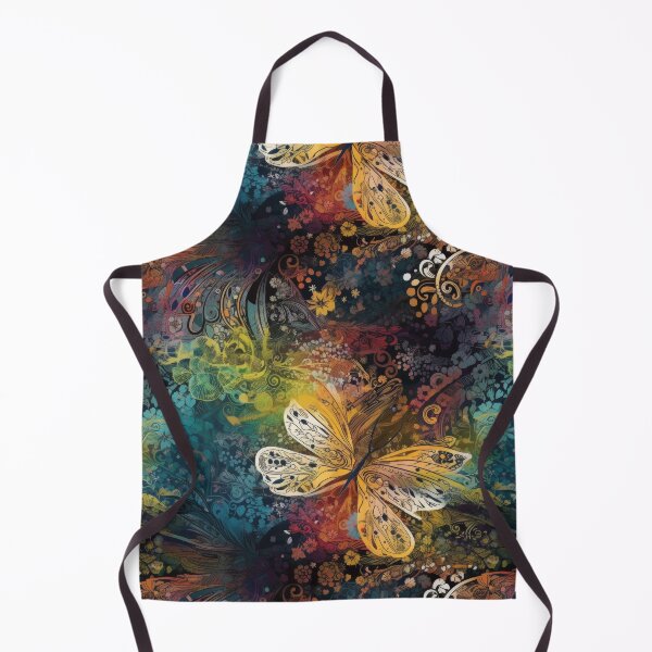 Item preview, Effervescent Flight: Rainbow Calligraphic Butterfly Abstract, Dark designed and sold by pinkal.