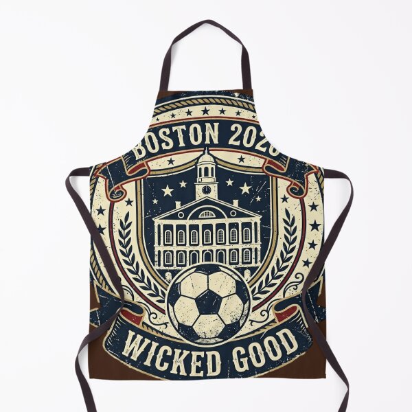 Item preview, Boston 2026 World Cup Host City Vintage Football Badge — Wicked Good Soccer Crest designed and sold by BrickByDream.