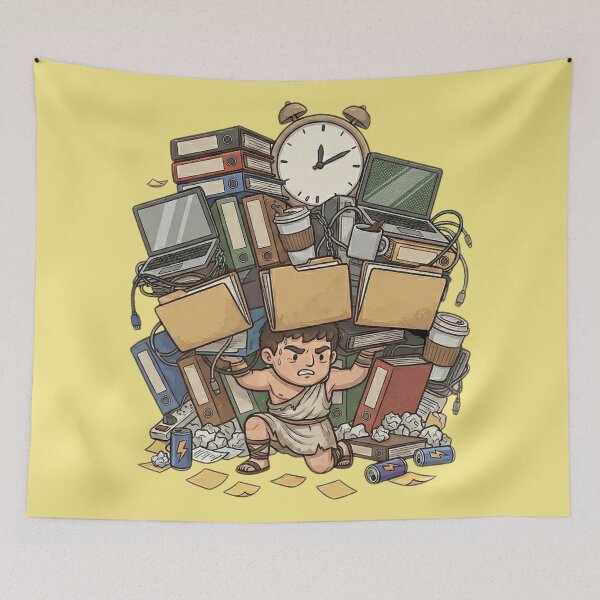 Item preview, Atlas Corporate Burnout - Funny Mythology Office  designed and sold by MythoWorldddd.