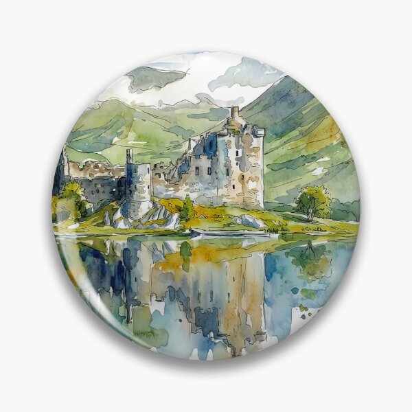 Item preview, Watercolour illustration of Kilchurn Castle, Argyll, Scotland designed and sold by davidelder.